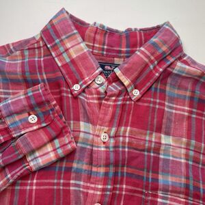 Vineyard Vines Linen Slim Fit Murray Shirt Mens S Multicolor Plaid  Long Sleeve‎